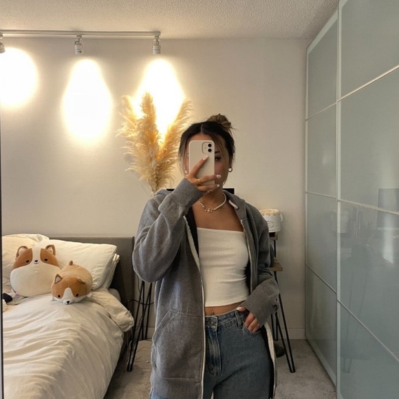 Target Grey Zip Up Hoodie - Picture 2 of 7